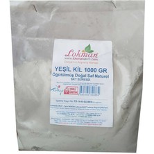 Lokman Yeşil Kil Öğütülmüş Doğal Saf Naturel 1000 gr Paket