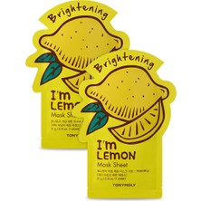 Tonymoly Yüz Maskesi I'm Real Parlatıcı Limon Cilt Bakımı X2 Adet