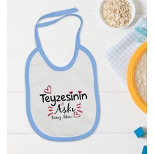 Bk Kids Kişiye Özel Mavi Bebek Mama Önlüğü - Model 37