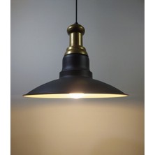 Riolight retro,modern,vintage mutfak,oda,otel,cafeler için siyah metal sarkıt avize çap:30cm