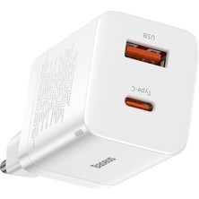 Baseus Super Si Pro 30W Hızlı Şarj Type-C + USB Adaptör