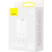 Baseus Super Si Pro 30W Hızlı Şarj Type-C + USB Adaptör