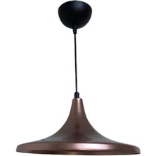 Dylight Retro Metal Dekoratif Rustik Bakır Tekli Sarkıt Avize Çap 27 cm