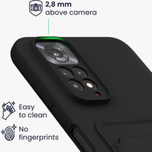 MTK Moveteck Xiaomi Redmi Note 11 Uyumlu Kılıf Kamera Lens Korumalı Kartvizitli Ince Silikon Kapak Cüzdan Renkli Yumuşak Soft Mat Yeni Tasarım