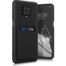 MTK Moveteck Xiaomi Redmi Note 9 Pro Uyumlu Kılıf Kamera Lens Korumalı Kartvizitli Ince Silikon Kapak Cüzdan Renkli Yumuşak Soft Mat Yeni Tasarım