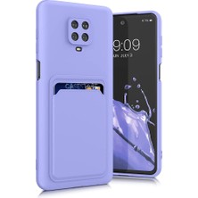 MTK Moveteck Xiaomi Redmi Note 9 Pro Uyumlu Kılıf Kamera Lens Korumalı Kartvizitli Ince Silikon Kapak Cüzdan Renkli Yumuşak Soft Mat Yeni Tasarım