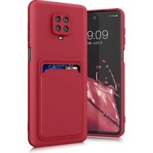 MTK Moveteck Xiaomi Redmi Note 9 Pro Uyumlu Kılıf Kamera Lens Korumalı Kartvizitli Ince Silikon Kapak Cüzdan Renkli Yumuşak Soft Mat Yeni Tasarım