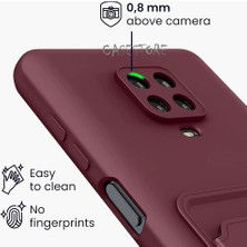 MTK Moveteck Xiaomi Redmi Note 9 Pro Uyumlu Kılıf Kamera Lens Korumalı Kartvizitli Ince Silikon Kapak Cüzdan Renkli Yumuşak Soft Mat Yeni Tasarım