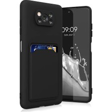 MTK Moveteck Xiaomi Redmi Poco X3 Pro Uyumlu Kılıf Kamera Lens Korumalı Kartvizitli Ince Silikon Kapak Cüzdan Renkli Yumuşak Soft Mat Yeni Tasarım