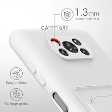 MTK Moveteck Xiaomi Redmi Poco X3 Pro Uyumlu Kılıf Kamera Lens Korumalı Kartvizitli Ince Silikon Kapak Cüzdan Renkli Yumuşak Soft Mat Yeni Tasarım