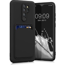 MTK Moveteck Xiaomi Redmi Note 8 Pro Uyumlu Kılıf Kamera Lens Korumalı Kartvizitli Ince Silikon Kapak Cüzdan Renkli Yumuşak Soft Mat Yeni Tasarım