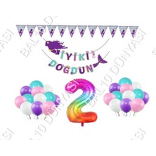 Bal10 Dünyası Deniz Kızı 2 Yaş Doğum Günü Parti Seti