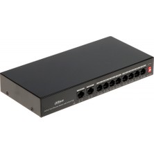 Dahua PFS3010-8ET-65, 8 Port, Megabit, 8 Port Poe, 65W, +2 Port Megabit Uplink, Yönetilemez, Masaüstü Switch