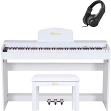 Midex PLX-140WH Profesyonel Dijital Piyano Tuş Hassasiyetli 88 Tuş (Kulaklık ve Tabure)