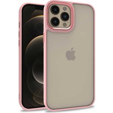 CoverZone iPhone 12 Pro Max Uyumlu Kılıf Kontrast Renk Tasarımlı Cynosure Kapak Rosegold