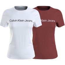 Calvin Klein Institutional Logo 2'li Kadın Tişört