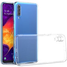 Bzontech Samsung A50 Kılıf Şeffaf Silikon Kamera Korumalı 3D