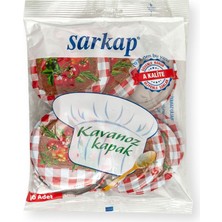 Sarkap Kavanoz Kapak 10 Paket  10'lu -Domatesli Kırmızı Ekose