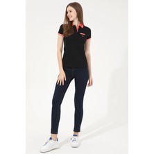 U.S. Polo Assn. Kadın Siyah T-Shirt 50248051-VR046