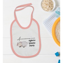 Bk Kids Kişiye Özel Pembe Bebek Mama Önlüğü - Model 89