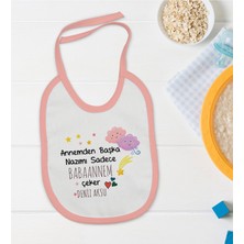 Bk Kids Kişiye Özel Pembe Bebek Mama Önlüğü - Model 82