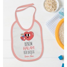 Bk Kids Kişiye Özel Pembe Bebek Mama Önlüğü - Model 77