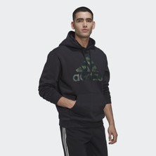 Adidas Essentials Camo Print Erkek Siyah Sweatshirt (HL6933)