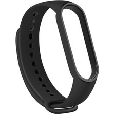 Dlrcase Xiaomi Mi Band 7 Kordon Silikon Mat Klasik Renkli Siyah