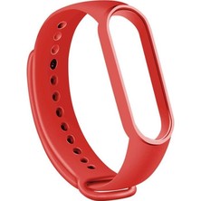 Dlrcase Xiaomi Mi Band 7 Kordon Silikon Mat Klasik Renkli Kırmızı