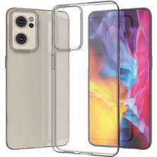 Gpack Oppo Reno 7 Kılıf Süper Silikon Lüx Korumalı Şeffaf+Nano Glass