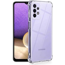 Smcase Samsung Galaxy A13 4g Kılıf Antishock Kamera Korumalı Silikon + Nano Glass Renksiz