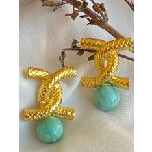 Zede Amazonit Küpe/amazonite Earring