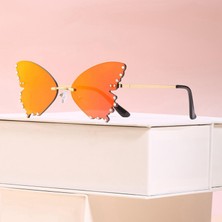 Malory Retro Tarzı Kelebek Güneş Gözlüğü Rhinestones Güneş Gözlükleri Kadın Kadınlar Için Kırmızı (Yurt Dışından)
