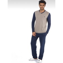 Blackspade 30024-BLACKSPADEERKEK Pijamatakımı-Taş Rengi