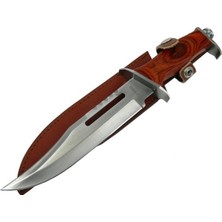 111 Rambo Bıçağı 32 cm - Ahşap Metal Saplı, Perçinli