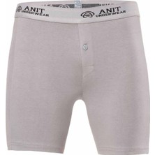 Anıt Likralı Uzun Erkek Boxer Gri - 1114A
