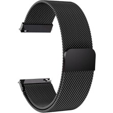 Markacase Polar Ignite 2 Için Metal Milanese Kordon Siyah