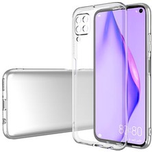 Bzontech Huawei P40 Lite Kılıf Şeffaf Silikon Kamera Korumalı 3D