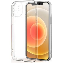 Bzontech Apple iPhone 12 Kılıf Şeffaf Silikon Kamera Korumalı 3D