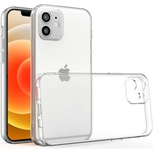 Bzontech Apple iPhone 12 Kılıf Şeffaf Silikon Kamera Korumalı 3D