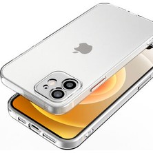 Bzontech Apple iPhone 12 Kılıf Şeffaf Silikon Kamera Korumalı 3D