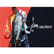 Hknys Oyuncu Mouse Pad Valorant Kasırga Kırmızı Oyuncu Mouse Pad 32X24 cm Kaymaz Dikişli 1 Kalite