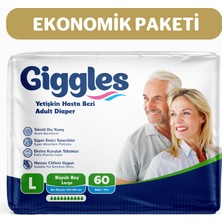 Giggles Yetişkin Hasta Bezi Belbantlı Large 30'lu x 2 pkt