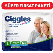 Giggles Yetişkin Hasta Bezi Belbantlı Large 30'lu x 4 pkt