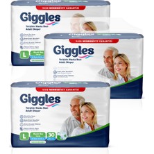 Giggles Yetişkin Hasta Bezi Large 30'lu x 3