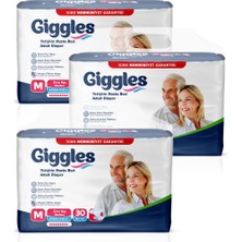 Giggles Yetişkin Hasta Bezi Belbantlı Medium 30'lu x 3 pkt