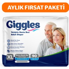 Giggles Yetişkin Hasta Bezi Belbantlı Ekstra Large 30'lu x 3 pkt