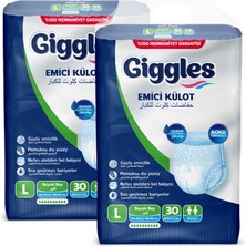 Giggles Yetişkin Emici Külot Large 30'lu 2 Paket 60 Adet