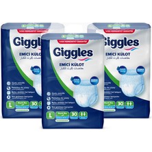 Giggles Yetişkin Emici Külot Large 30'lu 3 Paket 90 Adet