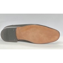 Adnan Shoes Erkek Siyah  Süet Örgü Baskı Deri Dikişli Gerçek Kösele El Yapımı Ayakkabı